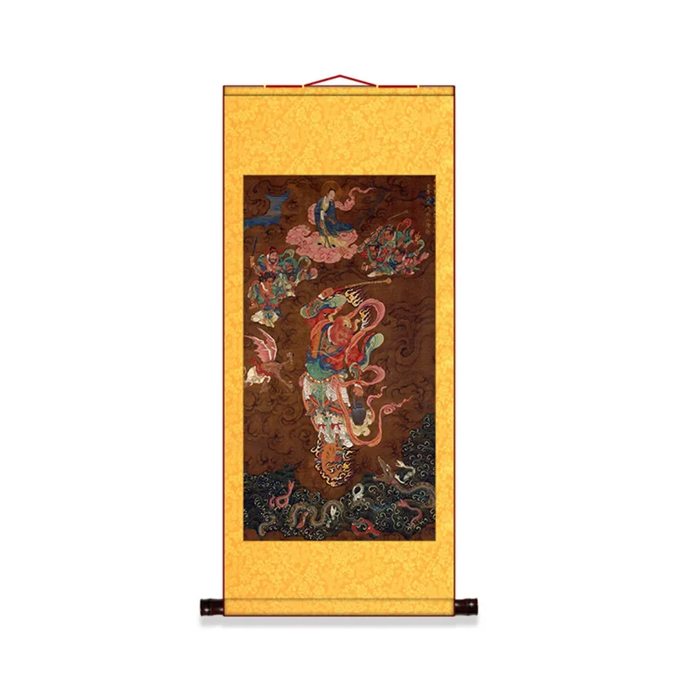 China Ancient Wang Lingguan Image Hanging Wall Scroll Picture Decoration Prints