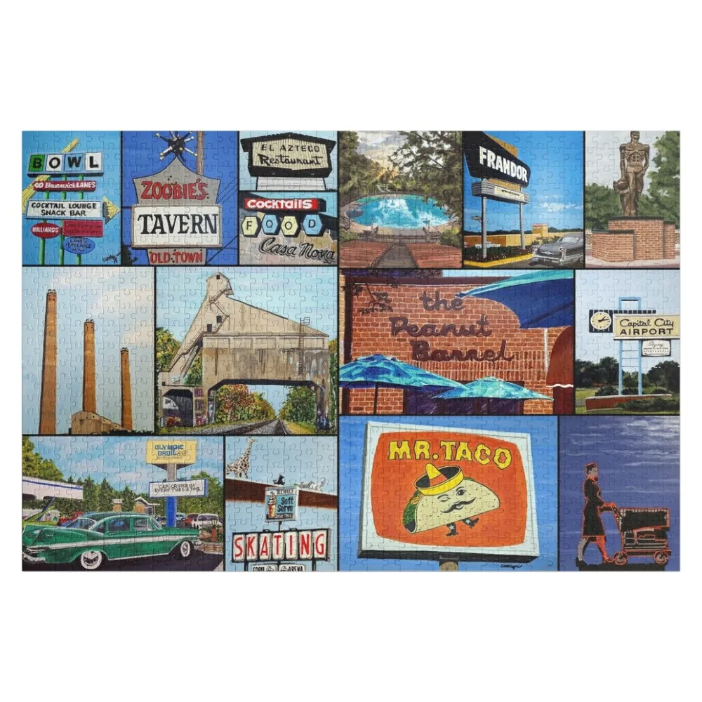

Lansing-Area Landmarks Jigsaw Puzzle Custom Gifts Novel Toys For Children 2022 Personalized Toys Woods For Adults Puzzle