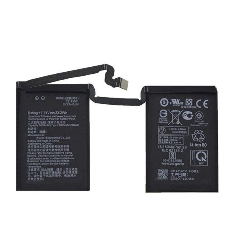 Imagem -02 - Bateria Original para Asus Rog Telefone 5s Pro Zs673ks I005da I005db 6000mah Novo