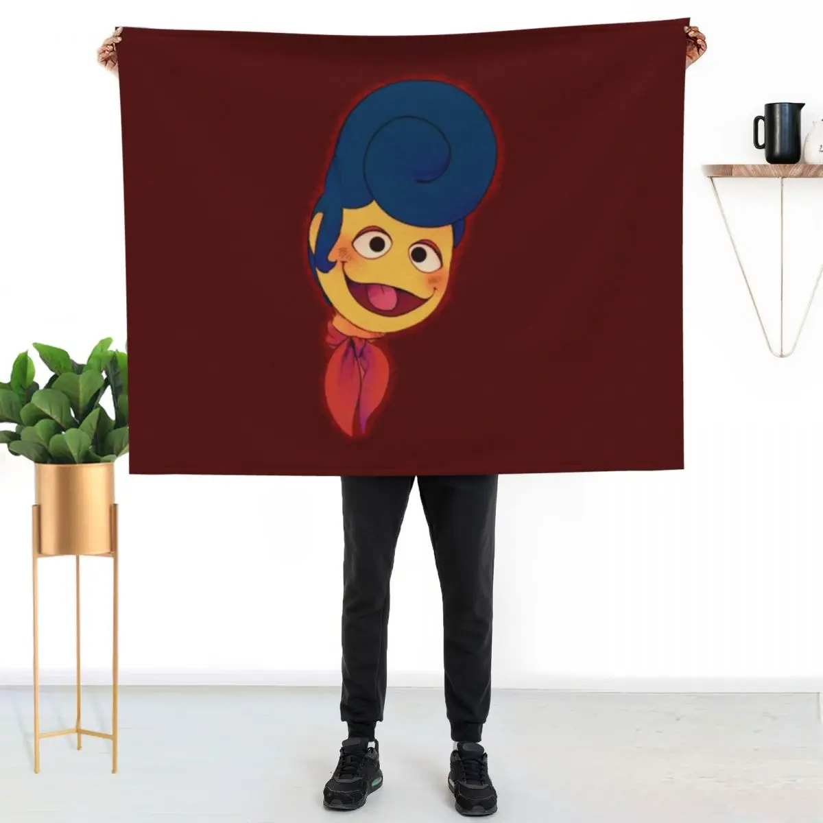 

Wally Darling Welcome Home 1 Throw Blanket Cozy Sofa Blanket for TV Watching Napping