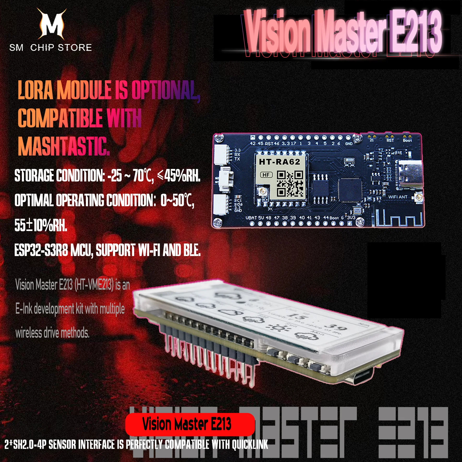 Imagem -02 - Heltec Meshtastic Lora E-ink Display E-paper Esp32 Lora Smart Sx1262 Wi-fi Devboard Ble Arduino Iot 213