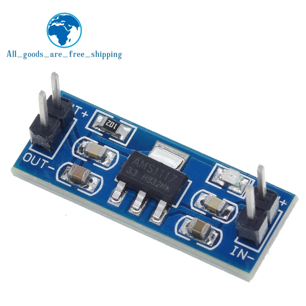 TZT AMS1117 3.3V 5V DC-DC Step-Down power supply module AMS1117-5.0V Power Buck module AMS1117-3.3V 800MA