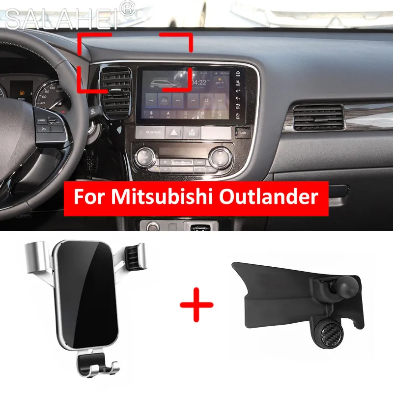 Car Mobile Phone Holder For Mitsubishi Outlander MK3 2016~2020 Telephone Stand Bracket Air Vent Interior Dashboard Phone Holder