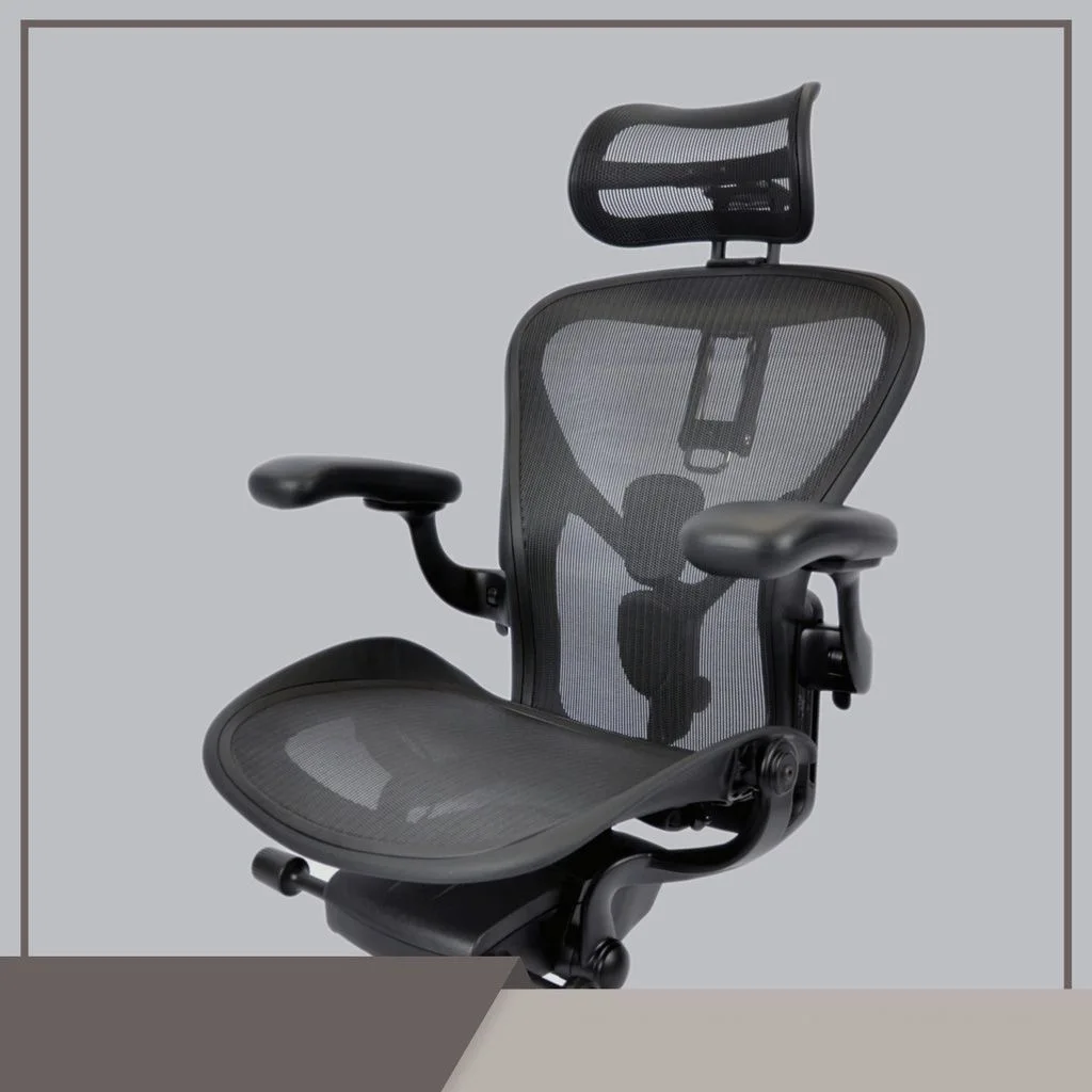 Herman Miller Aeron Kopfstütze mit Aufhänger, Verstellbares Kopfstützen-Zubehör für Classic & Remastered Stühle – Detail 9