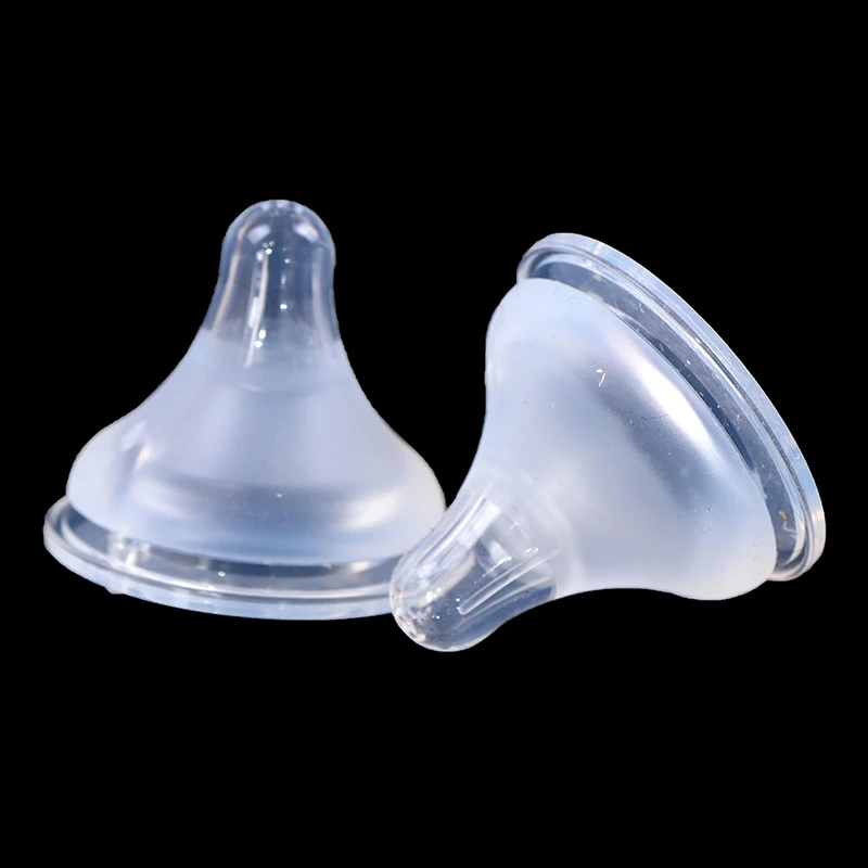 Baby Newborns Soft Safety Liquid Silicone Pacifier Nipple Natural Flexible Replacement Accessories For Wide Mouth Milk Bottle