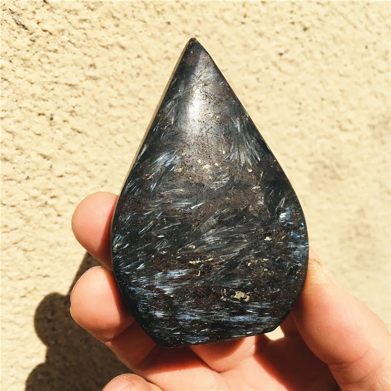 8cm Natural crystal firework stone with Torch blue luster for home decoration