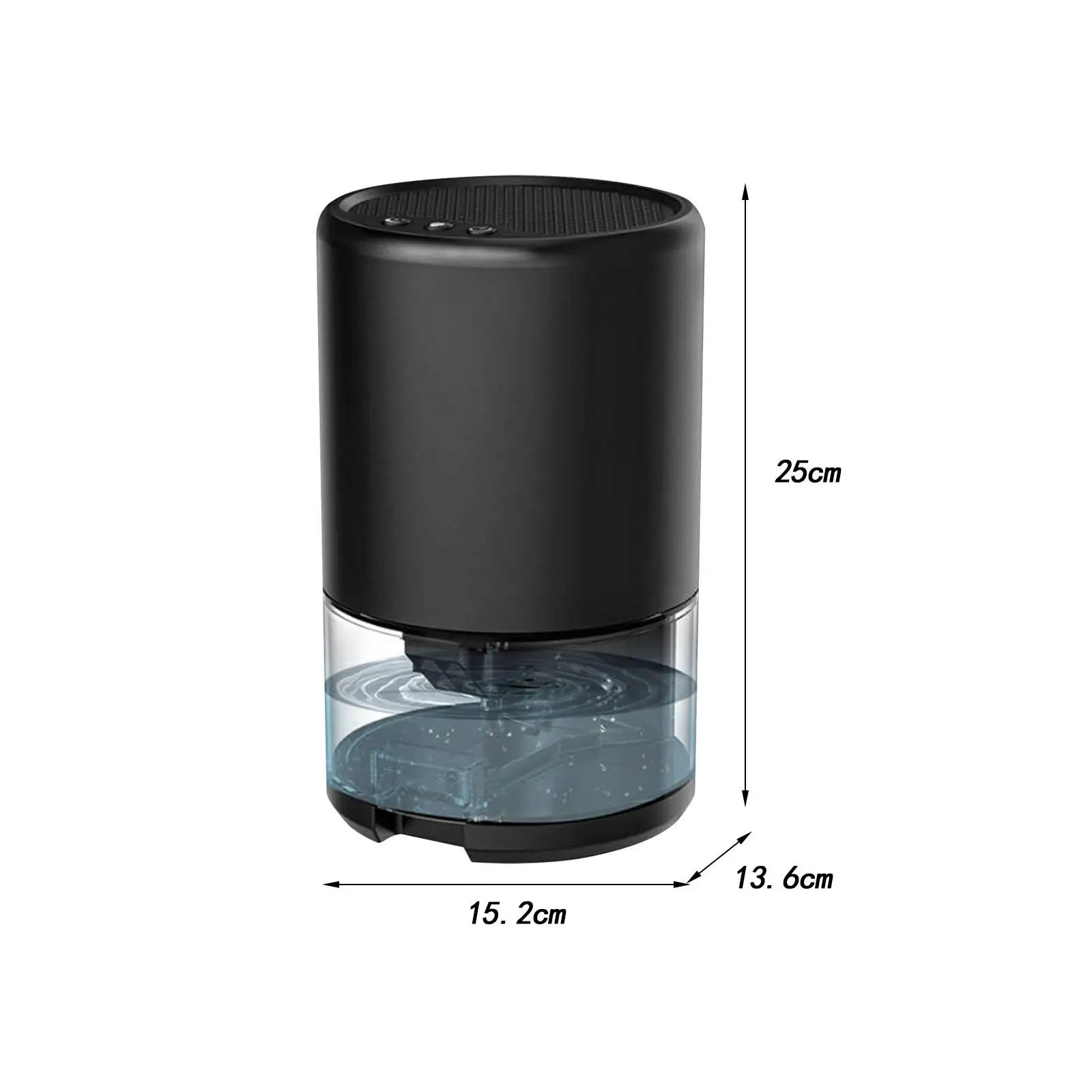 Desumidificador elétrico com luz noturna, Compacto para quarto, Lavanderia doméstica, 7 cores
