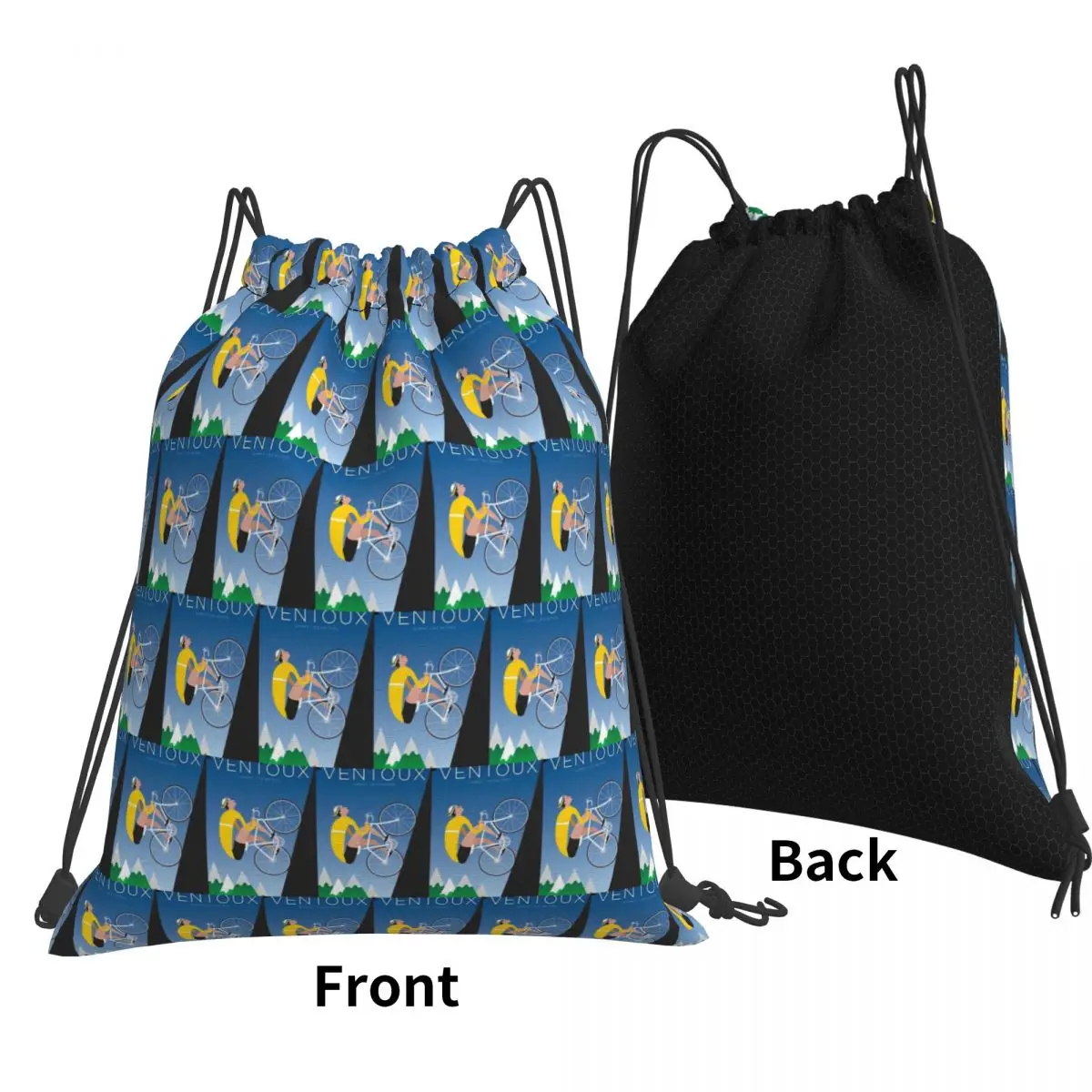 Go To Ventoux ! Poster Backpacks Multi-function Drawstring Bags Sports Bag Book Bags for Travel Students
