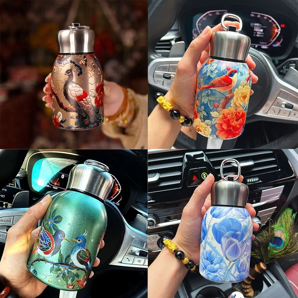 Portable 304 Stainless Steel Insulated Cup Double Wall Mini Coffee Mug 300ml Leak-Proof Water Bottle Outdoor Travel Office