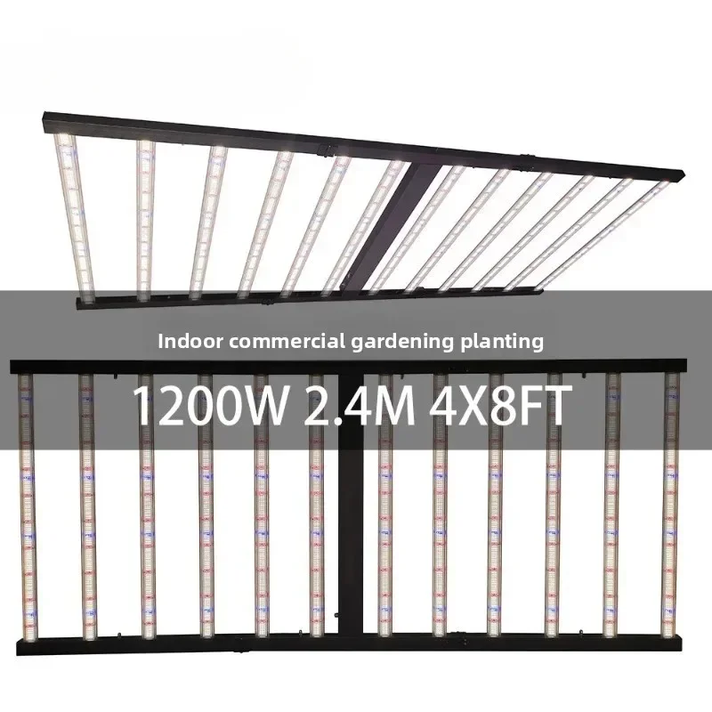 LED 1200W Full Spectrum Plant Light 2.4M Commercial Farm Growth Lamp for Hydroponic Greenhouse Horticulture Lighting