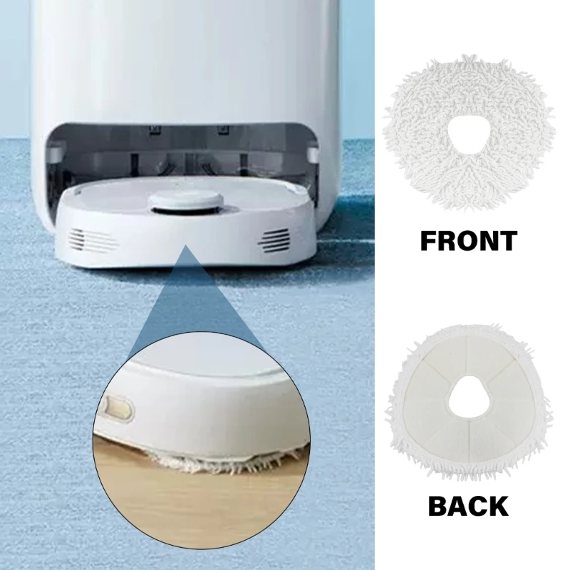 2/4/6/10 ชิ้น Mop ผ้าเครื่องดูดฝุ่นอุปกรณ์เสริมสำหรับ J1/J2 ล้างทำความสะอาดได้และนำกลับมาใช้ใหม่ได้