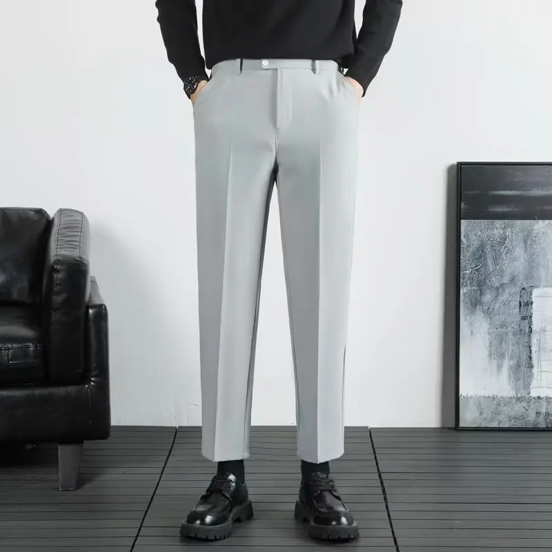 Men\'s Tailoring Pants Summer Elegant Man Trousers Suits Mens Clothing Formal Clothes Man Costumes Suit Male Korean Fashion Men