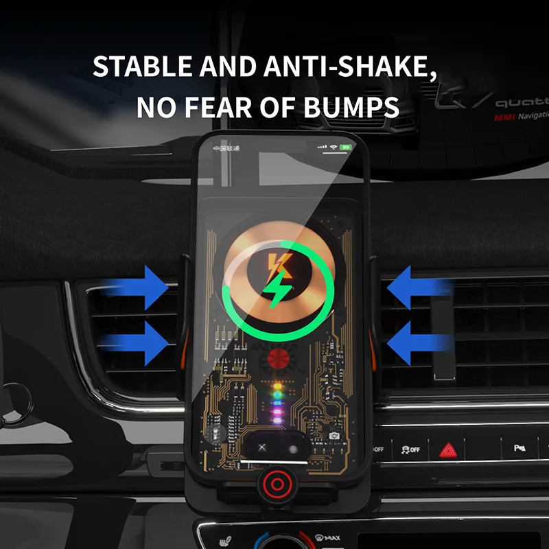 New Original Car Phone Holder 66W Wireless Charger Transparent Fast Navigation Stand Portable Fast Charging For Phone Holder