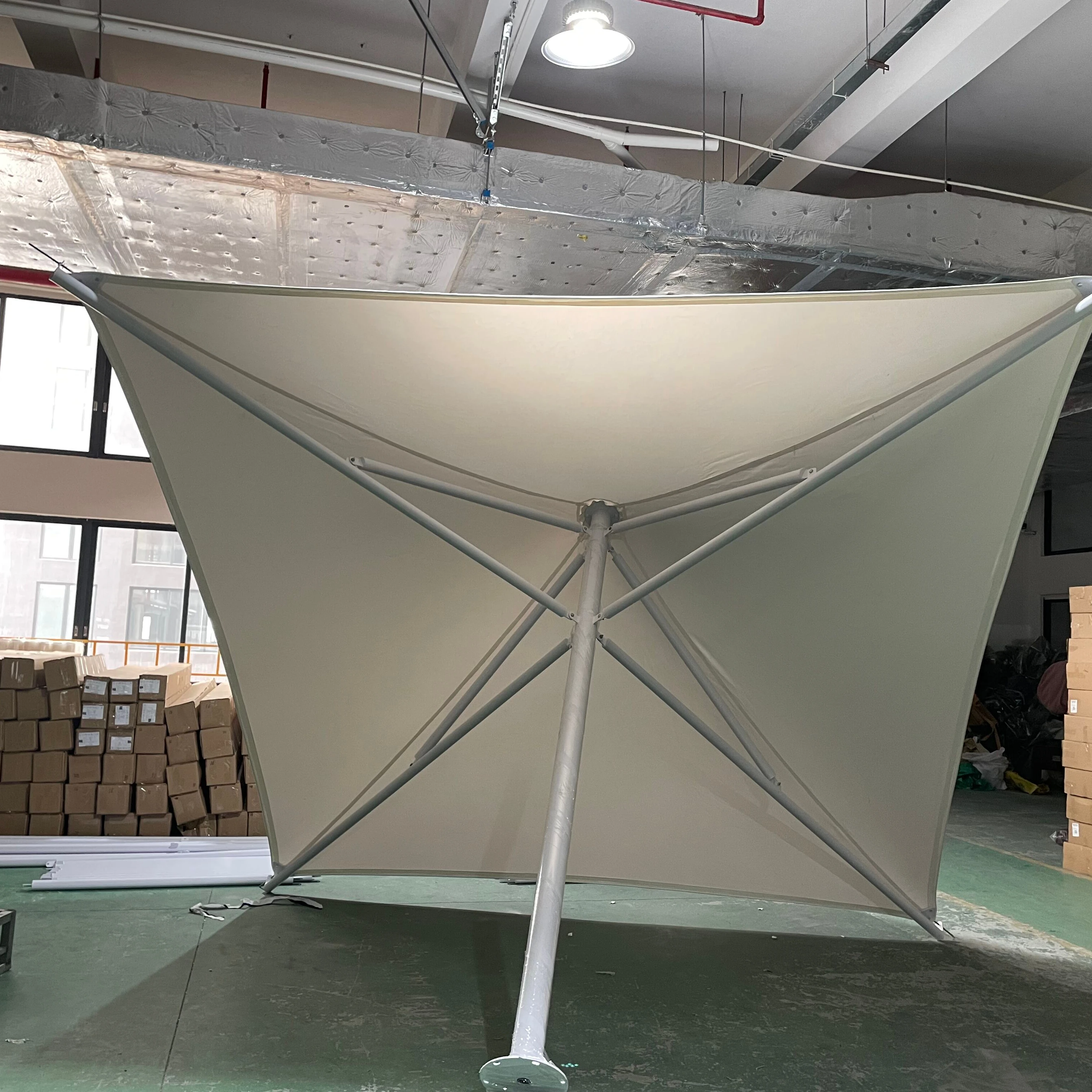 

Aluminum Frame Fabric Architecture Tensile Membrane Structure Parasols Steeple Tent Outdoor Umbrella Made Durable Polyester Sail