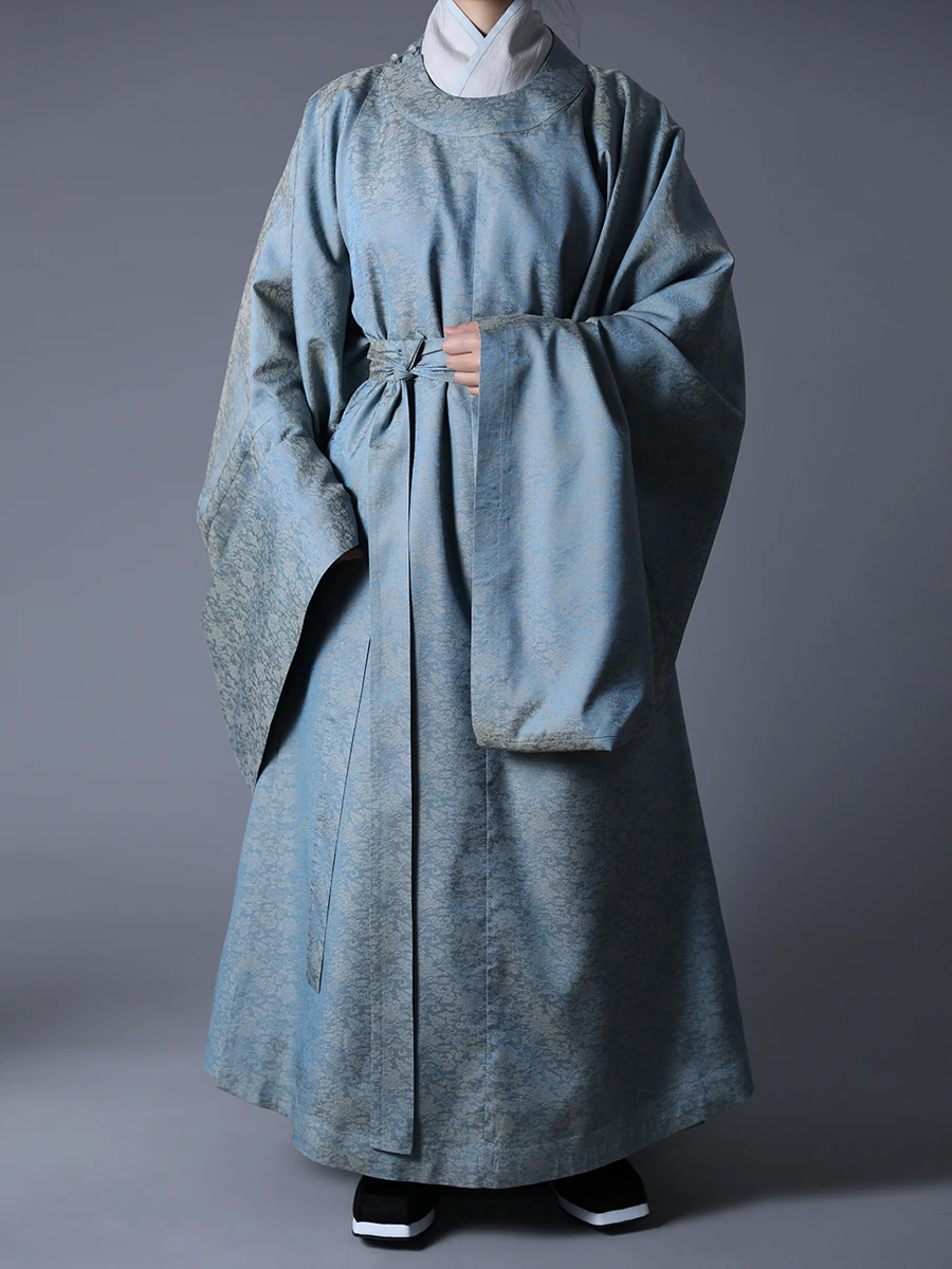 

Оригинальный комплект традиционной китайской одежды Ханьфу в стиле династий Сун и Цзинь: женский костюм с круглым вырезом и узором, большой размер, в стиле Сун.