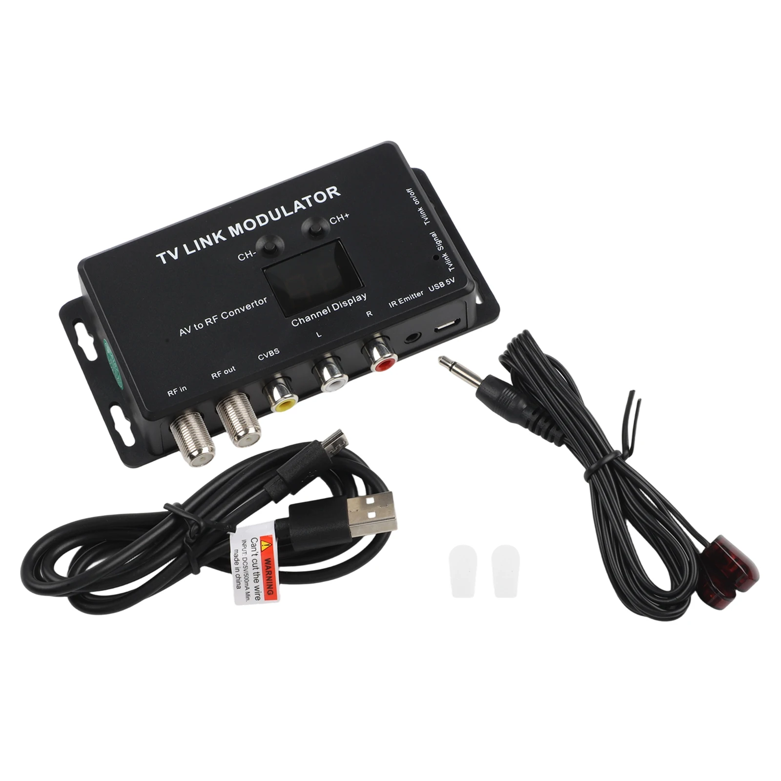 TM70 UHF TV Link Modulator AV To RF Converter With Channel Display IR Extender For For PAL NTSC Set Top Box Signal Conditioning
