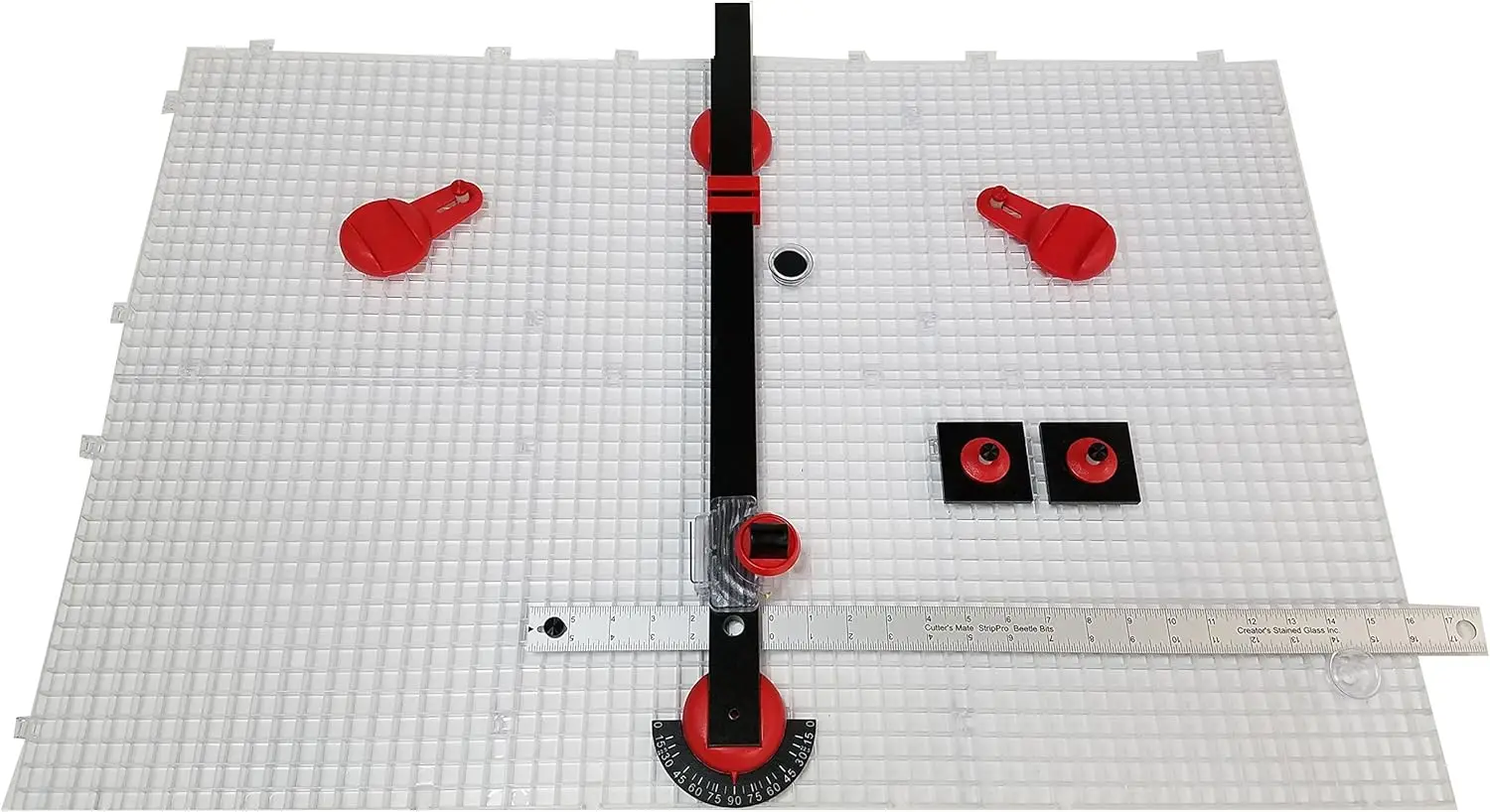 Everything Glass Cutting System - Complete with 6-Pack Waffle Grids and Push Button Flying Beetle Glass Cutter Included - Made i