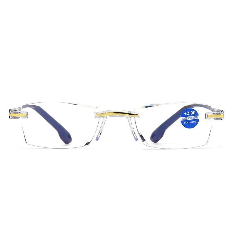 2023 New Presbyopia Glasses, Gold Plated, Frameless, Trimmed, Stylish, Lightweight, Anti Blue Light Presbyopia Glasses