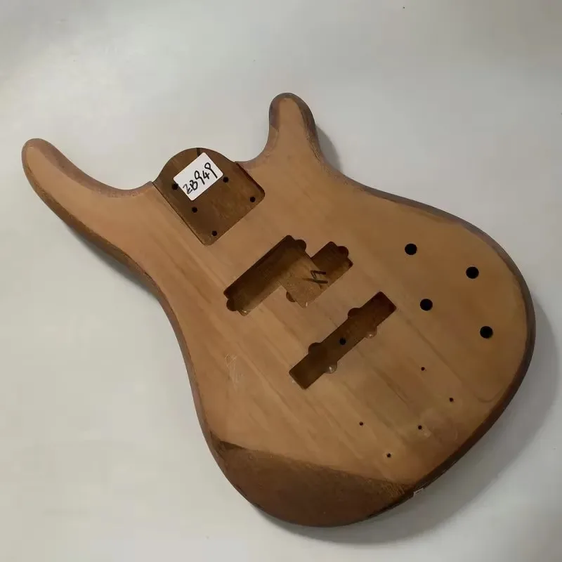 EB949 Custom Electric Bass Unfinished PJB Bass Body in Solid Mahogany Wood with Damages for DIY Active PICKUPS OEM Order Accept