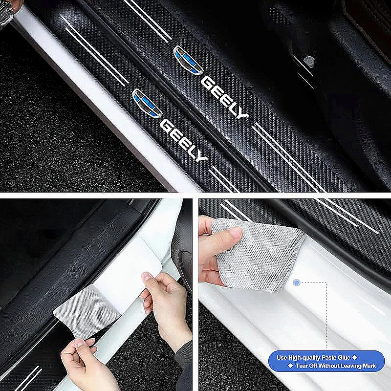 Car Modified Door Sill Protective Film For Geely Coolray Cityray Tugella Monjaro Azkarra Okavango Wear-Resistant Interior Access