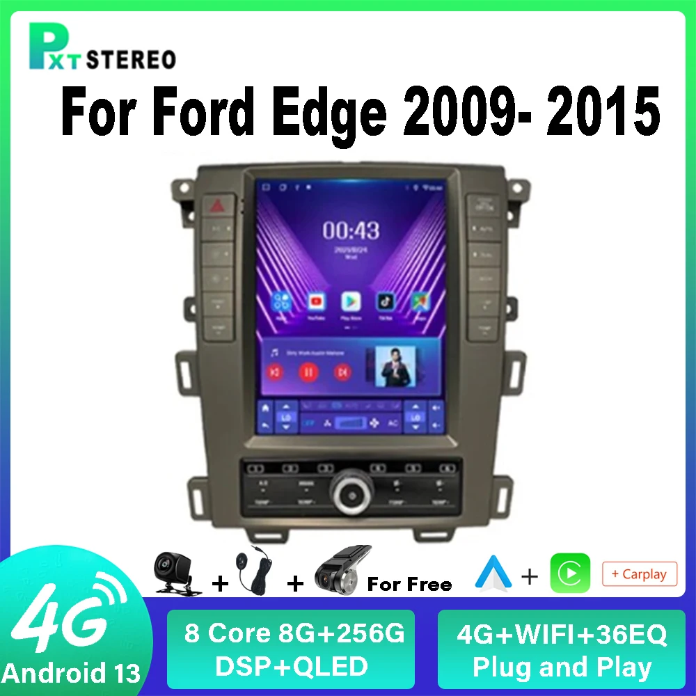 

Автомобильная Мультимедийная система для Ford Edge 2009- 2015 Carplay, Android, экран Tesla, Android 13, 4G, Wi-Fi, 8 + 256