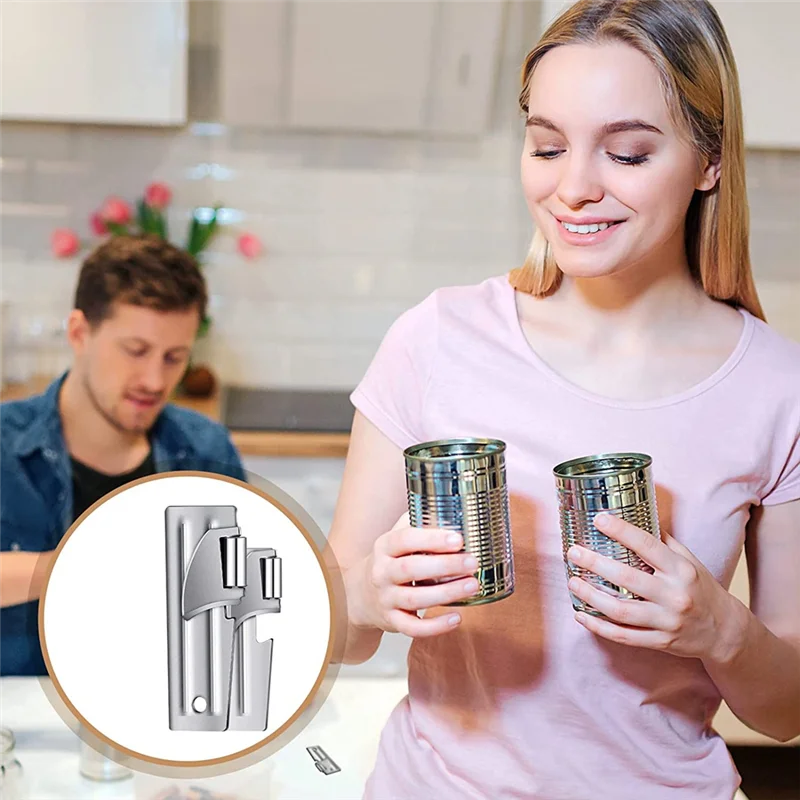 Abrelatas de P-38 y P-51, abrelatas de acero inoxidable para acampar, abrelatas portátil para cocina, viajes, Camping