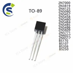 10pcs 2N7000 2N3819 2N4125 2N5060 2N5457 2N5458 2N5460 2N5484 2N5485 2N5486 2N5609 2N5771 2N6027 2N6517 BS170 BS107 BS208 BS250