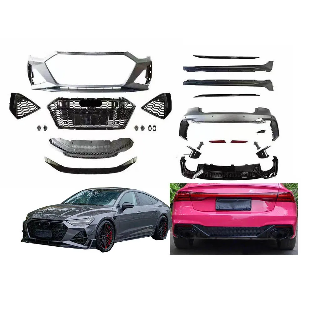 

New Good quality Bodykit for Audi A7 2020-2023 upgrade RS7 front bumper rear bumper side skirts