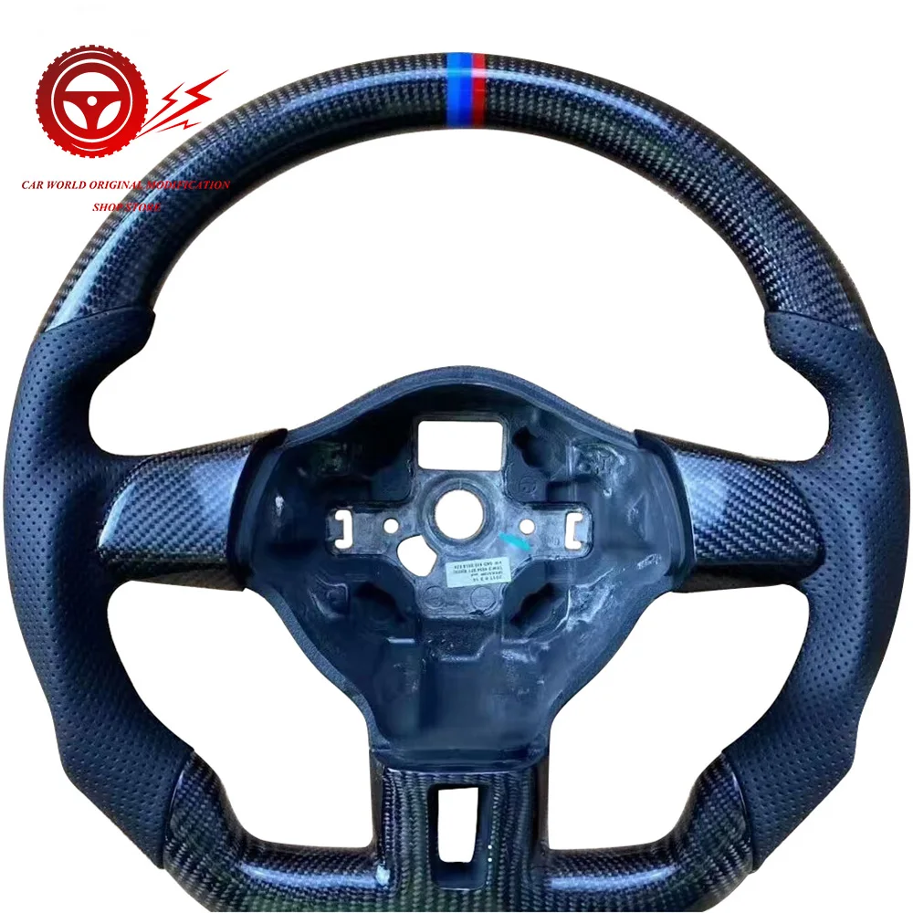 Carbon Fiber Steering Wheel Perforated Leather For VW Golf 6 MK6 2009-2013 Polo GTI Passat R-Line