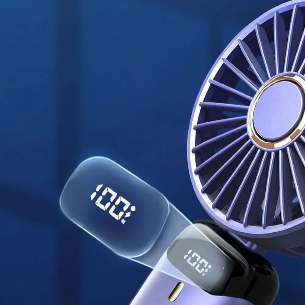 Portable Mini Handheld Fan Rechargeable USB Blower Cooling Device Folding Desk Mute Cooler For Office Travel Summer