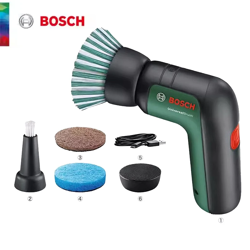 Bosch Universal Brush Electric Cleaning Brush Multifunctional DIY Rechargeable 3.6V Cordless Cleaning Brush Waterproof Tool Set