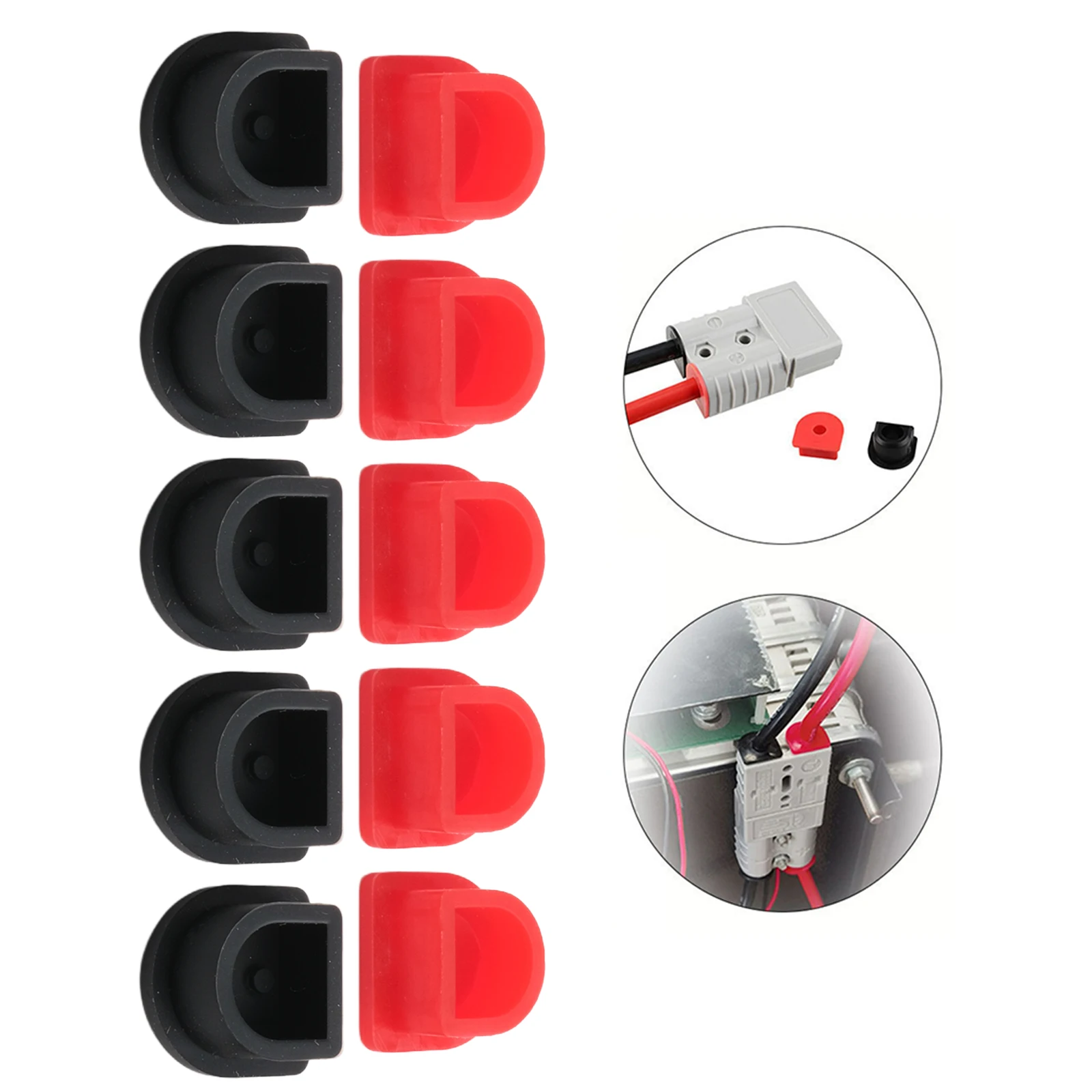 20Pcs 50A For Anderson Connector Cable Kits Plastic Connector Weatherproof Dustproof Cable Insert Cover Sealing Cap Accessories