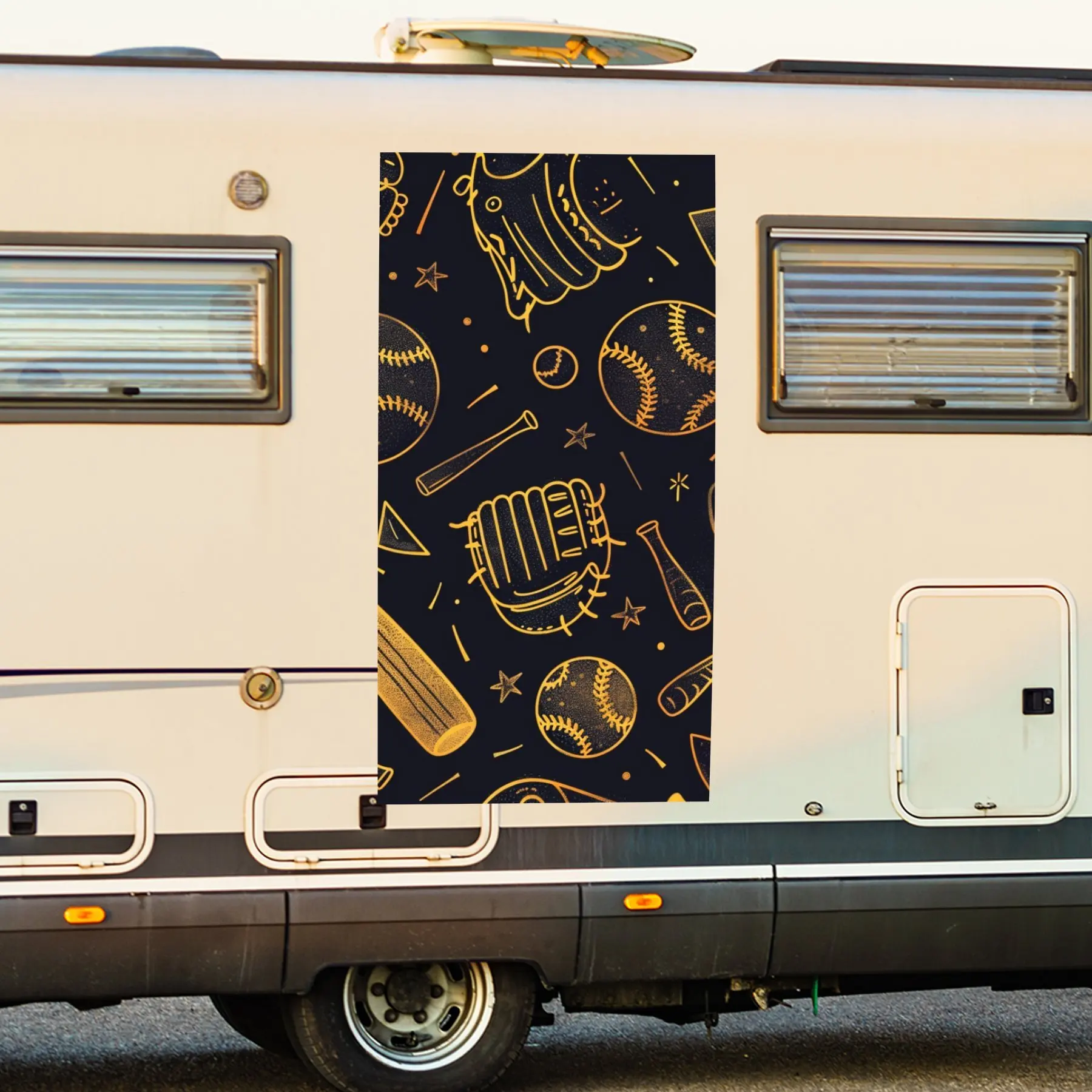 

Наклейка для спортивного автомобиля с бейсбольными элементами, виниловая наклейка на сторону дома на моторику, водонепроницаемая самоклеящаяся виниловая наклейка по бокам