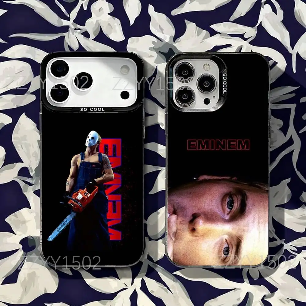 

Rapper Eminem Slim Shady Phone Case For iPhone 17,16,15,14,13,12,X,8,Pro,Max,Plus,SE4,Air,Mini HD Black IMD Matte