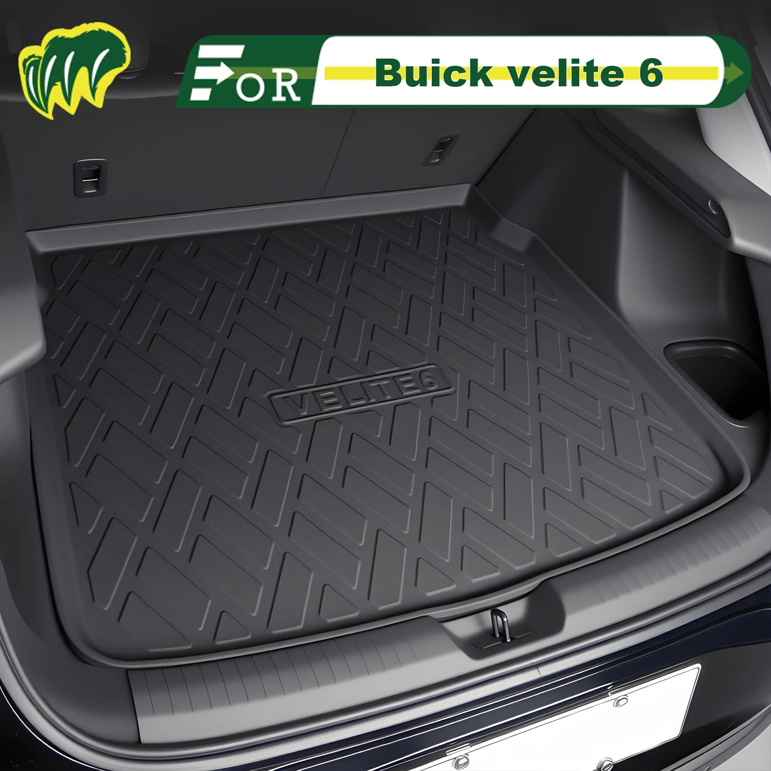 

For Buick velite 6 2019-2025 TPE Custom Fit Car Trunk Mat All Season Cargo Mat 3D Shaped Trunk Liner Rear Trunk Protection Mat