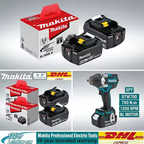 original Makita battery, replacing Makita BL1830BL1840BL1850BL1860B, power tool battery 18V 6.0Ah rechargeable battery