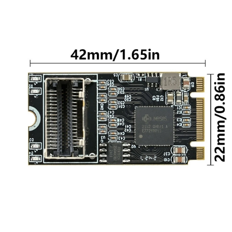 M.2 NVMe To SATAIIIการ์ดแปลง,4พอร์ตPCIe3.0 6Gbpsอลูมิเนียมฮีทซิงค์รวมDropship