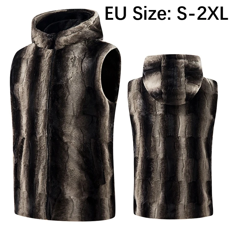 

European Sizing Stand Collar Fleece Jacket | Color Block Windproof Vest with Plush Lining | Men's Thermal Winter Coat
