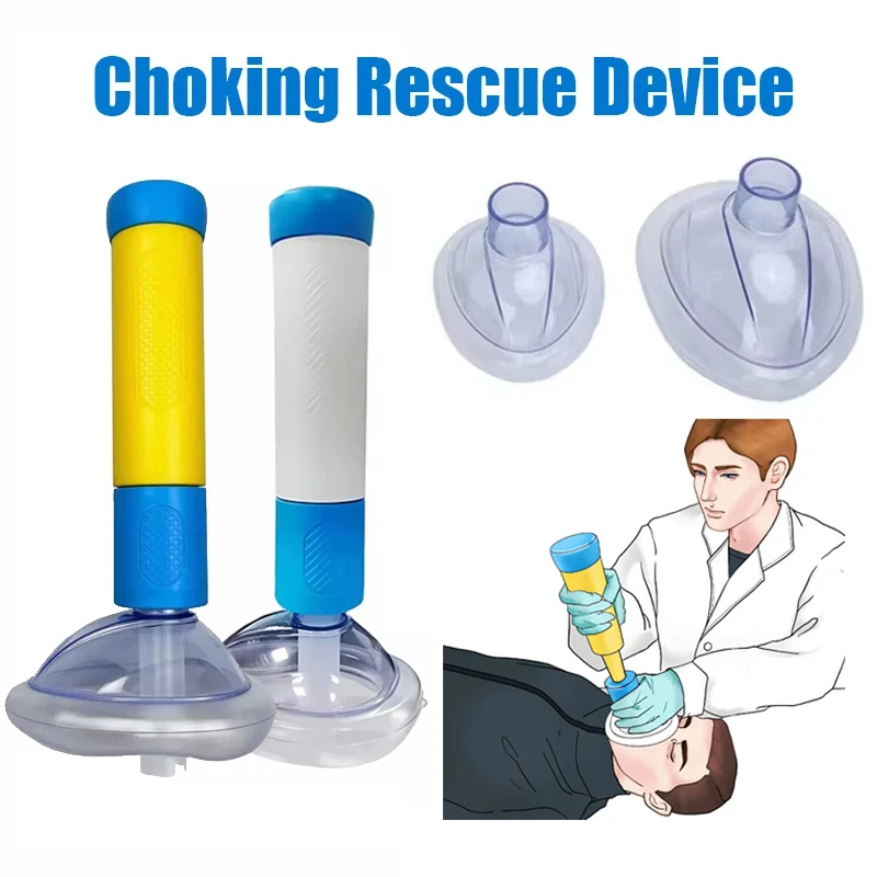 First Aid Kit Choking Respiratory Anti Asphyxia Face Mask Artificial Emergency Adults & Children 2 Size Home CPR Rescue Device