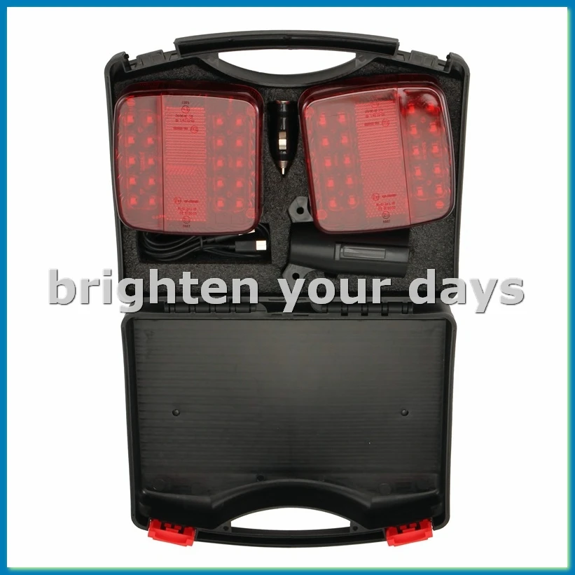 2pcs Wireless Magnetic LED Truck Tail Light ,Trailer Rear Light, Signal Warning Brake Light ,for Caravans Campers Lorry-A23U