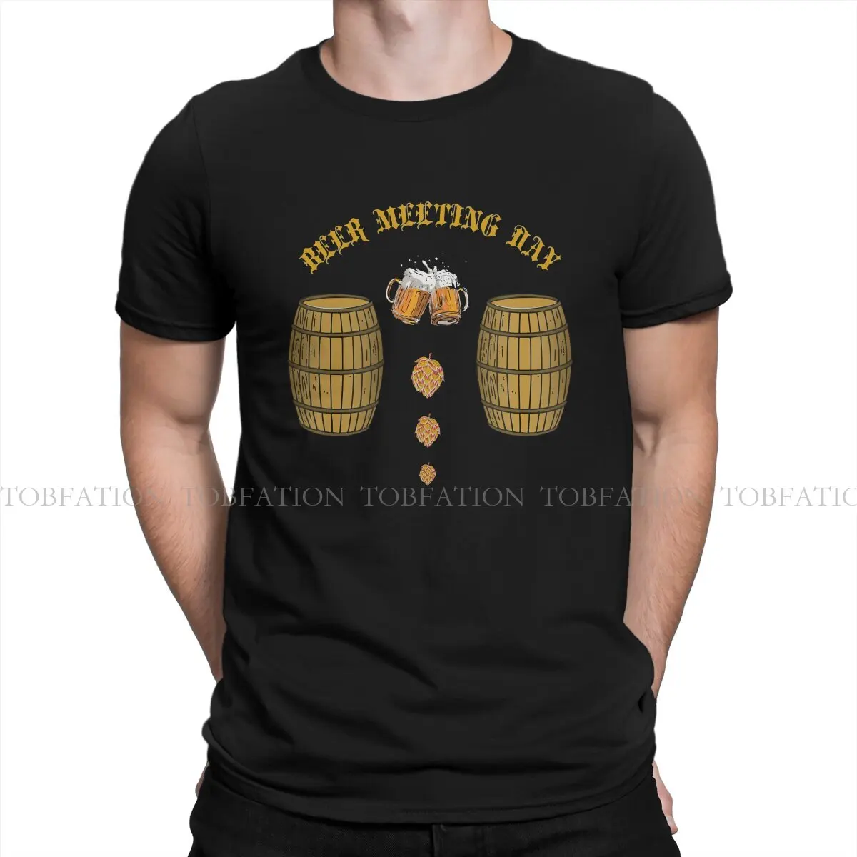 Camiseta divertida de cerveza para hombre, camisa de cuello redondo, S-6XL, Día Internacional de la cerveza, ropa Harajuku de algodón