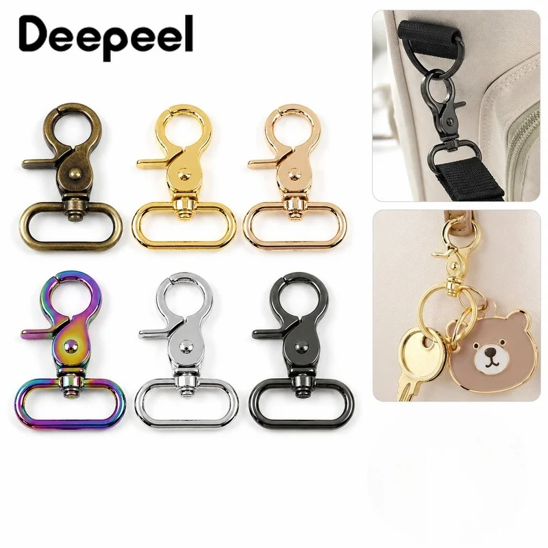 5Pcs 20-50mm Swivel Trigger Clip Metal Lobster Clasp for Handbag Purse Backpack Strap Keychain Lanyard Detachable Ring Connector