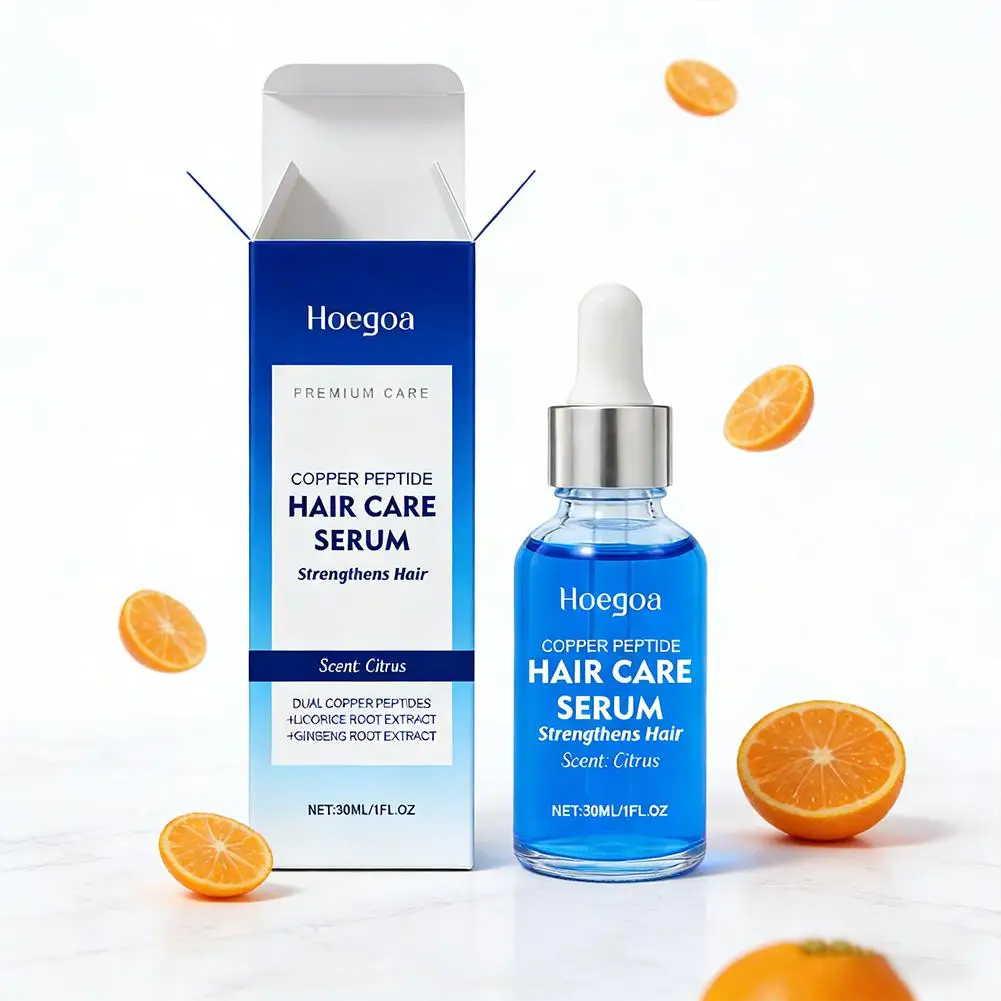 Suero de Péptidos de Cobre de 30 ml para el Crecimiento del Cabello, Suero de Biotina y Péptidos para la Densidad del Cabello, Cuidado del Cuero Cabelludo con Tripéptidos para un Cabello Más Grueso y Abundante