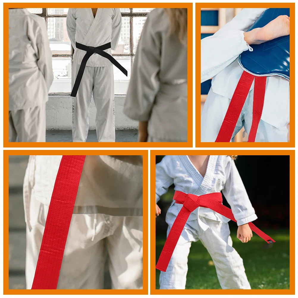 

3pcs Taekwondo Belts Cotton Karate Waistbands 220cm White Yellow Green Blue Red Teens Adults Martial Training