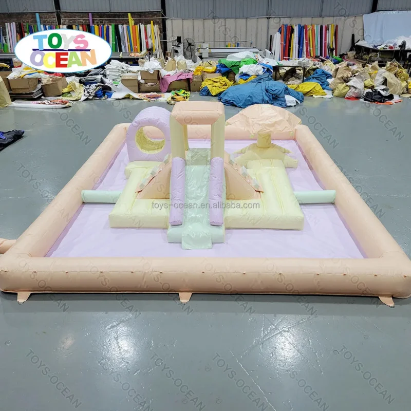Customized Small Summer Outdoor Playground Kids Water Park Water Play Equipment Combo Slide Pool Inflatable Splash Pad