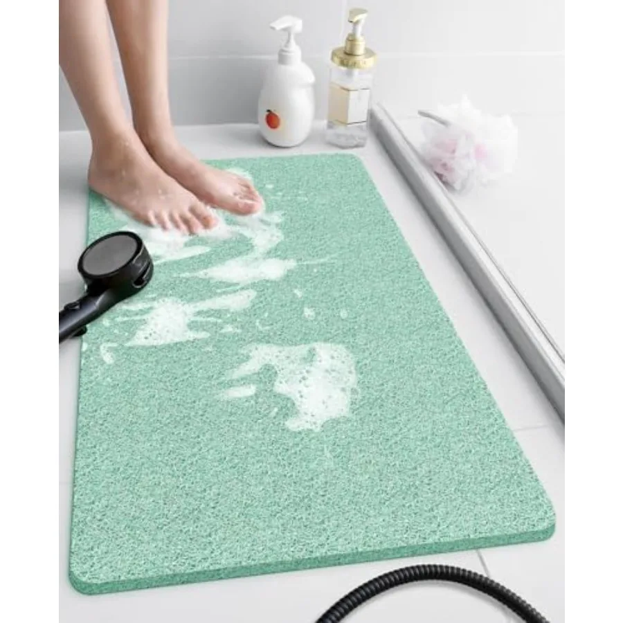 

Shower Mat Non Slip Without Suction Cups, Quick Drying Bathtub Mat Non Slip for Shower Bathroom, PVC Loofah Shower Mat for Wet