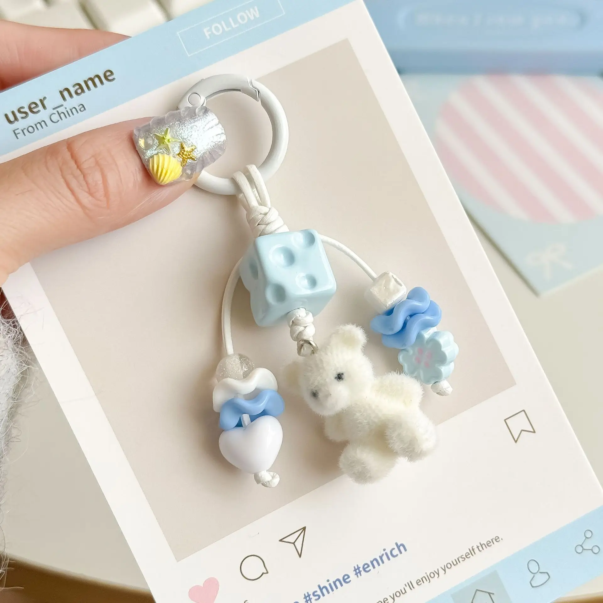 اليد مضفر الحبل مفتاح سلسلة رائعتين غامض بوم بوم مفتاح سلسلة أفخم جرو مفتاح سلسلة لعوب لحقيبة الظهر مفاتيح الديكور