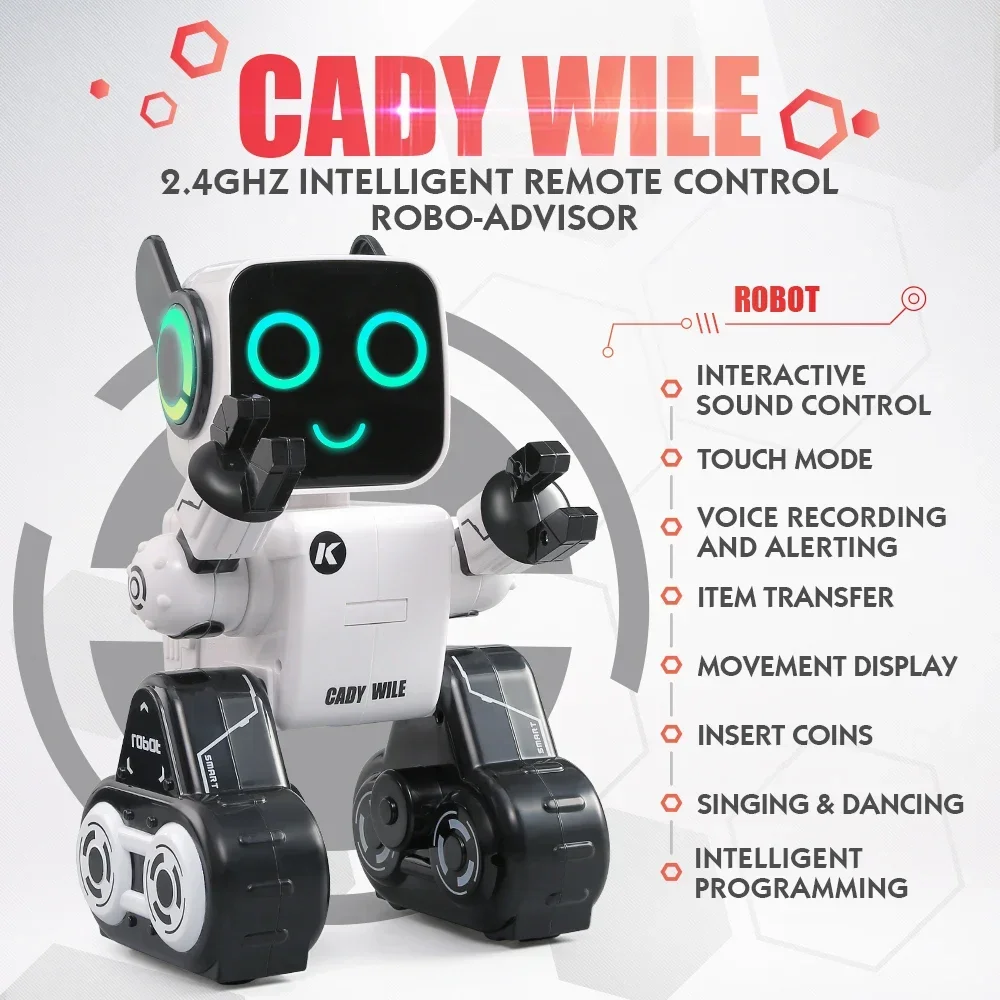 JJRC-R4 Smart Robot RC, Sentido Inteligente, Indutivo, Controle Remoto, Robo Advisor, Banco de Moedas, Presente para Crianças, Menino, Menina, Brinquedos Educativos