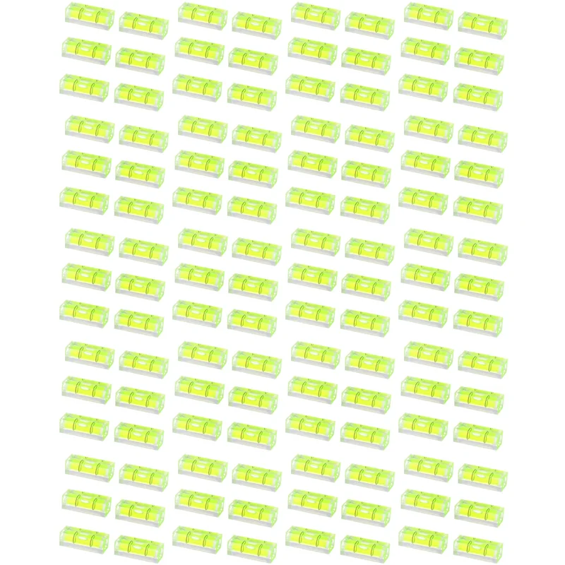 120Pcs Mini Bubble Spirit Level 10X10x29mm Square Levels For Wall Frames Art Displays Picture Hanging RV Tripod
