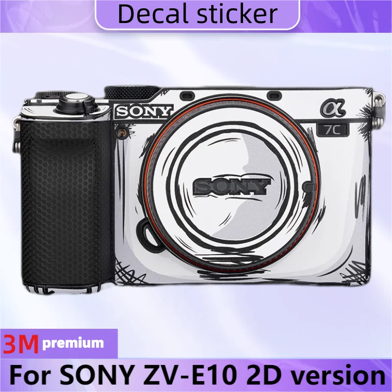 

For SONY ZV-E10 2D version Camera Body Sticker Protective Skin Decal Vinyl Wrap Film Anti-Scratch Protector Coat